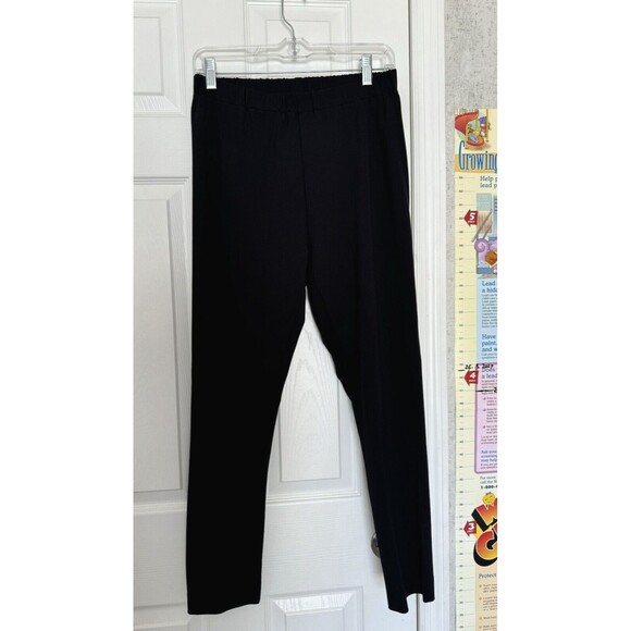 Marina Rinaldi  Womens Small Black Ankle Straight Pants  Pull On - Picture 1 of 8